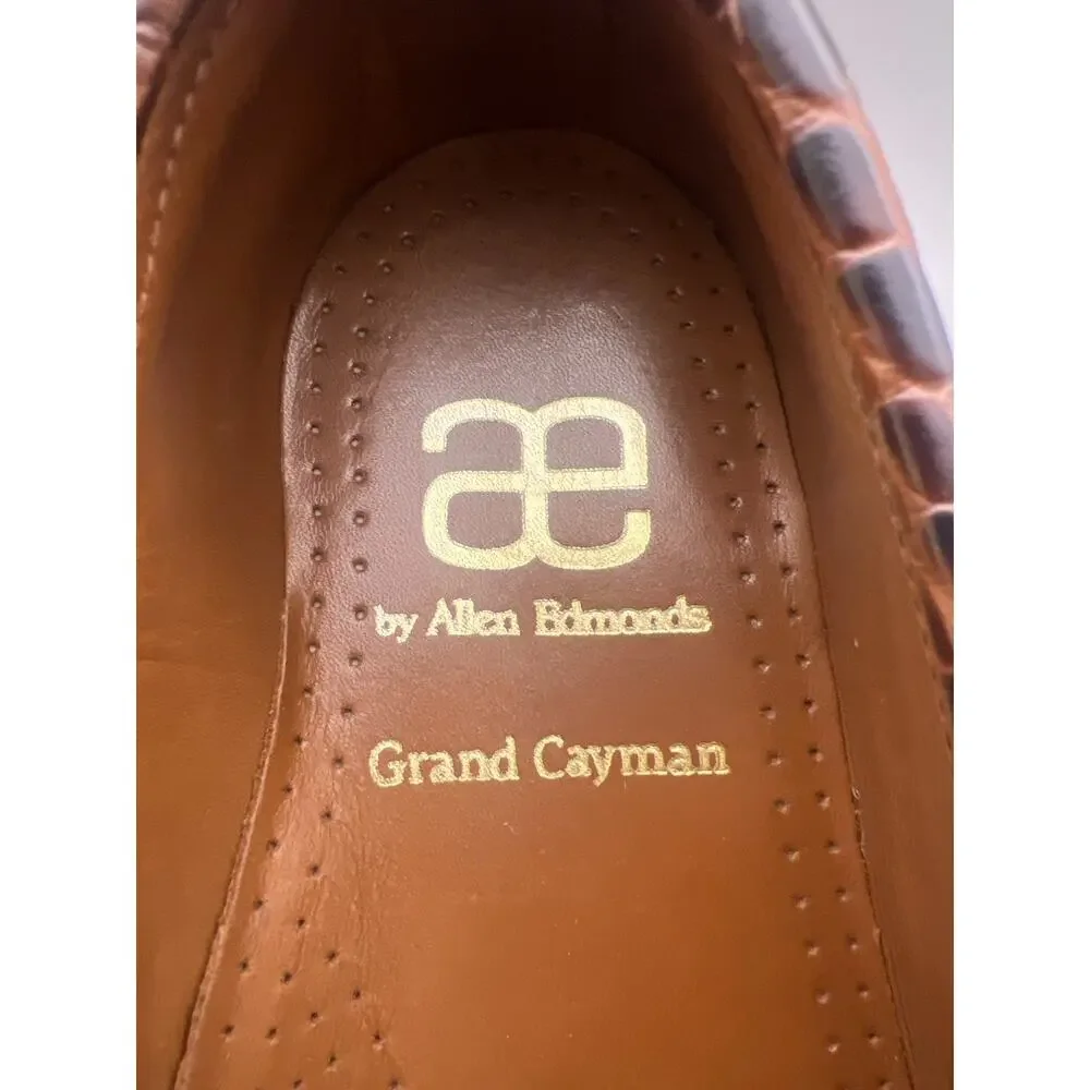 Allen Edmonds Mens Grand Cayman Horsebit Croc Leather Oxford Dress Shoes Size 7D